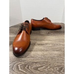SuitShop Theo Oxford Dress Shoes Men's Brown Leather Lace‎ Up Size 7